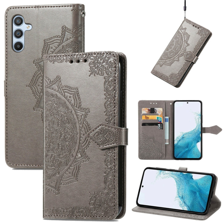 Mandala Flower Embossed Leather Phone Case, For Samsung Galaxy A57 5G, For Samsung Galaxy A37 5G, For Samsung Galaxy S25 Edge 5G, For Samsung Galaxy A56 5G