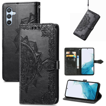Mandala Flower Embossed Leather Phone Case, For Samsung Galaxy A57 5G, For Samsung Galaxy A37 5G, For Samsung Galaxy S25 Edge 5G, For Samsung Galaxy A56 5G