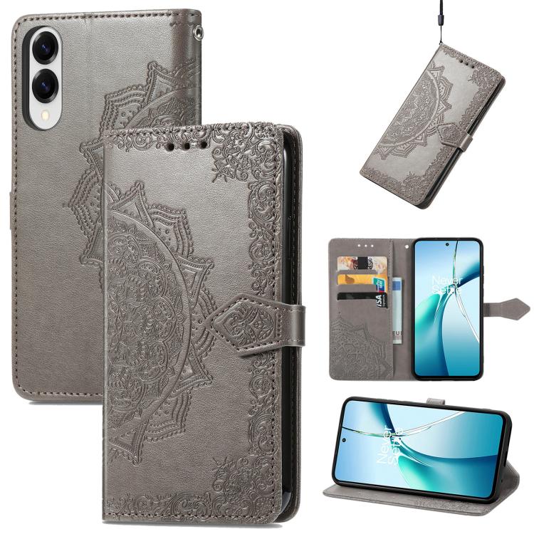 Mandala Flower Embossed Leather Phone Case, For Samsung Galaxy A57 5G, For Samsung Galaxy A37 5G, For Samsung Galaxy S25 Edge 5G, For Samsung Galaxy A56 5G