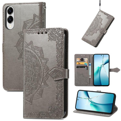 Mandala Flower Embossed Leather Phone Case, For Samsung Galaxy A57 5G, For Samsung Galaxy A37 5G, For Samsung Galaxy S25 Edge 5G, For Samsung Galaxy A56 5G