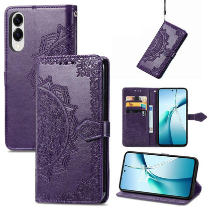 Mandala Flower Embossed Leather Phone Case, For Samsung Galaxy A57 5G, For Samsung Galaxy A37 5G, For Samsung Galaxy S25 Edge 5G, For Samsung Galaxy A56 5G