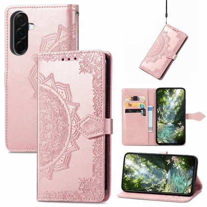Mandala Flower Embossed Leather Phone Case, For Samsung Galaxy A57 5G, For Samsung Galaxy A37 5G, For Samsung Galaxy S25 Edge 5G, For Samsung Galaxy A56 5G
