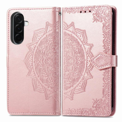Mandala Flower Embossed Leather Phone Case, For Samsung Galaxy A57 5G, For Samsung Galaxy A37 5G, For Samsung Galaxy S25 Edge 5G, For Samsung Galaxy A56 5G