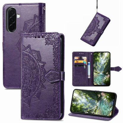 Mandala Flower Embossed Leather Phone Case, For Samsung Galaxy A57 5G, For Samsung Galaxy A37 5G, For Samsung Galaxy S25 Edge 5G, For Samsung Galaxy A56 5G