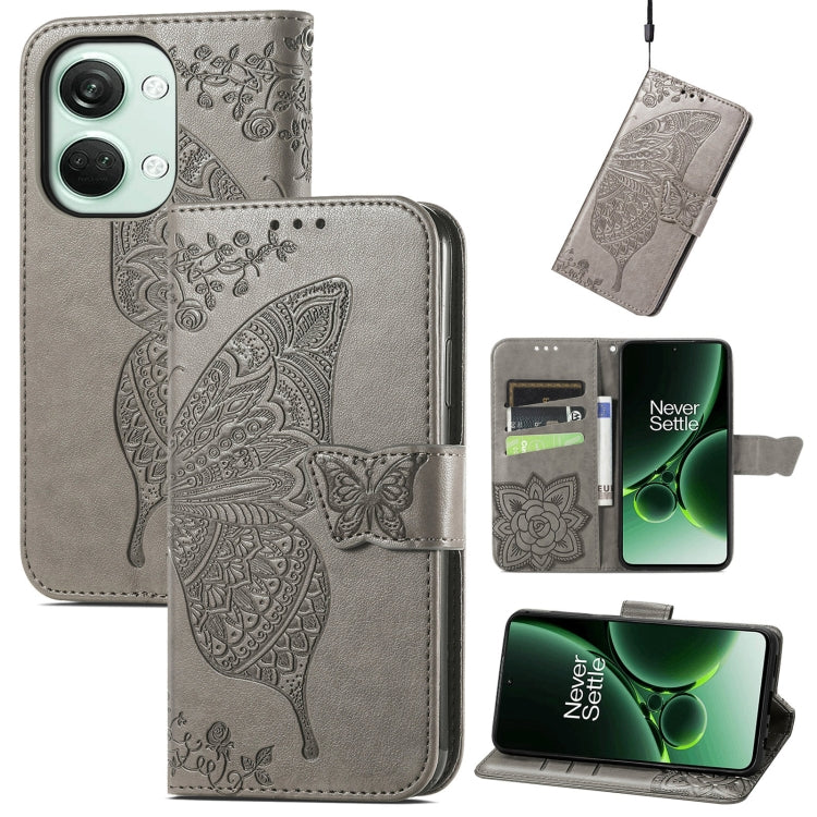 Butterfly Love Flower Embossed Leather Phone Case, For OnePlus 15, For OnePlus Ace 3 Pro, For OnePlus Nord 3