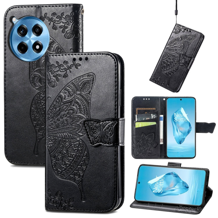 Butterfly Love Flower Embossed Leather Phone Case, For OnePlus 15, For OnePlus Ace 3 Pro, For OnePlus Nord 3