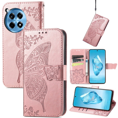 Butterfly Love Flower Embossed Leather Phone Case, For OnePlus 15, For OnePlus Ace 3 Pro, For OnePlus Nord 3