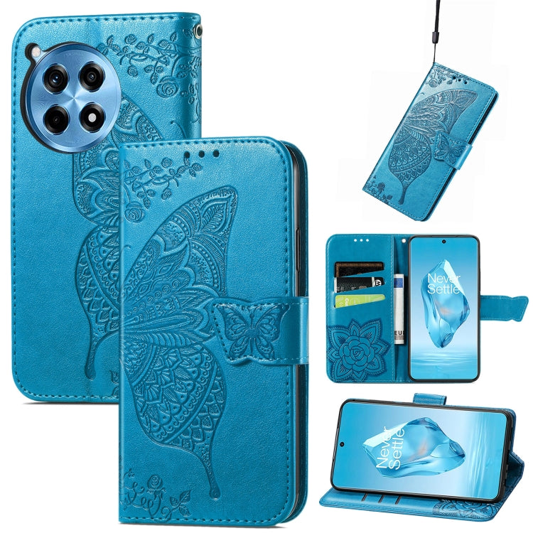 Butterfly Love Flower Embossed Leather Phone Case, For OnePlus 15, For OnePlus Ace 3 Pro, For OnePlus Nord 3