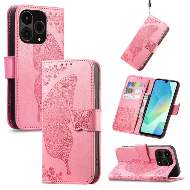 Butterfly Love Flower Embossed Leather Phone Case, For OnePlus 15, For OnePlus Ace 3 Pro, For OnePlus Nord 3