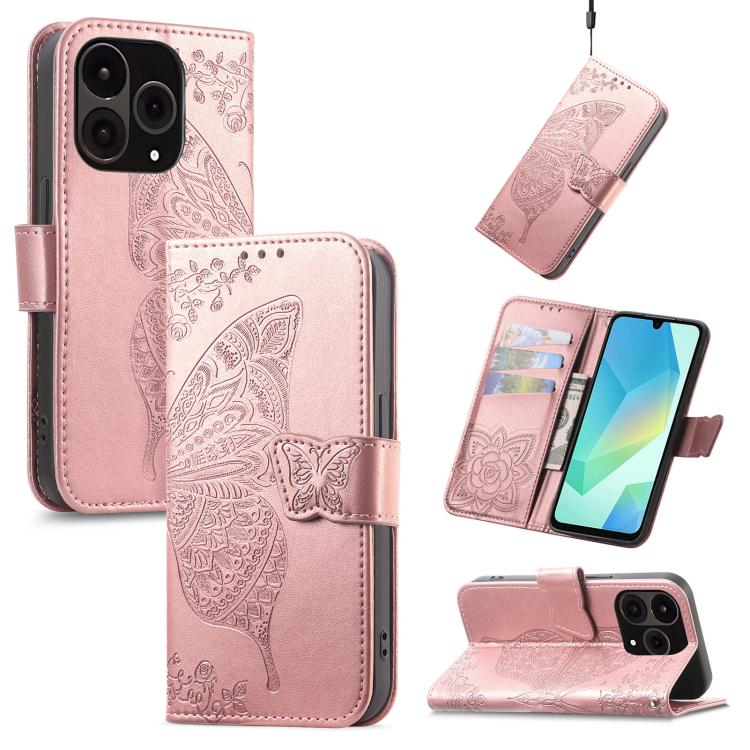 Butterfly Love Flower Embossed Leather Phone Case, For OnePlus 15, For OnePlus Ace 3 Pro, For OnePlus Nord 3