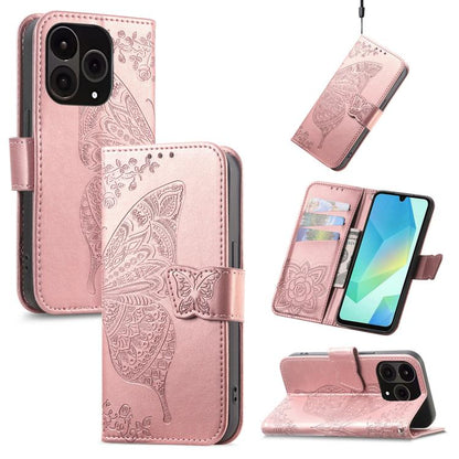 Butterfly Love Flower Embossed Leather Phone Case, For OnePlus 15, For OnePlus Ace 3 Pro, For OnePlus Nord 3