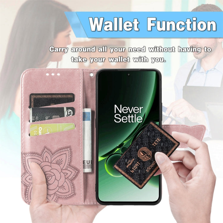 Butterfly Love Flower Embossed Leather Phone Case, For OnePlus 15, For OnePlus Ace 3 Pro, For OnePlus Nord 3