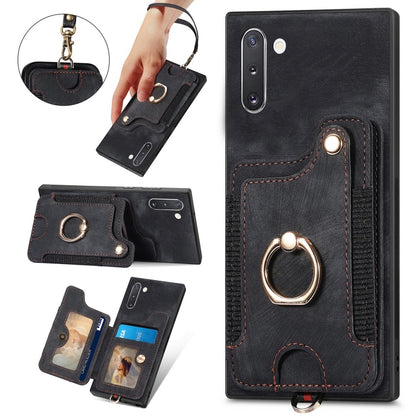 Retro Skin-feel Ring Multi-card Wallet Phone Case, For Samsung Galaxy S23 FE 5G, For Samsung Galaxy Note20  Ultra, For Samsung Galaxy Note20, For Samsung Galaxy Note10