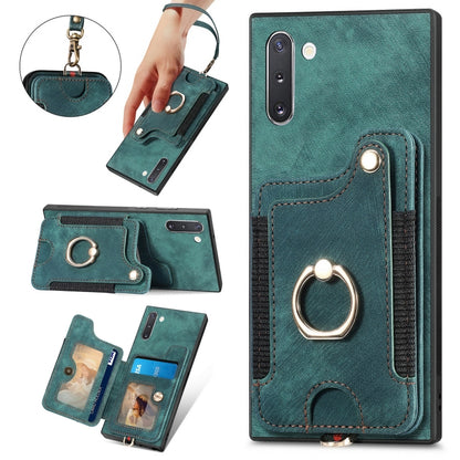 Retro Skin-feel Ring Multi-card Wallet Phone Case, For Samsung Galaxy S23 FE 5G, For Samsung Galaxy Note20  Ultra, For Samsung Galaxy Note20, For Samsung Galaxy Note10
