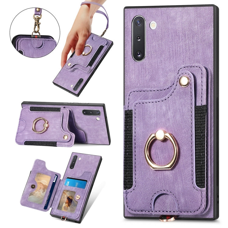 Retro Skin-feel Ring Multi-card Wallet Phone Case, For Samsung Galaxy S23 FE 5G, For Samsung Galaxy Note20  Ultra, For Samsung Galaxy Note20, For Samsung Galaxy Note10