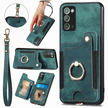Retro Skin-feel Ring Multi-card Wallet Phone Case, For Samsung Galaxy S23 FE 5G, For Samsung Galaxy Note20  Ultra, For Samsung Galaxy Note20, For Samsung Galaxy Note10