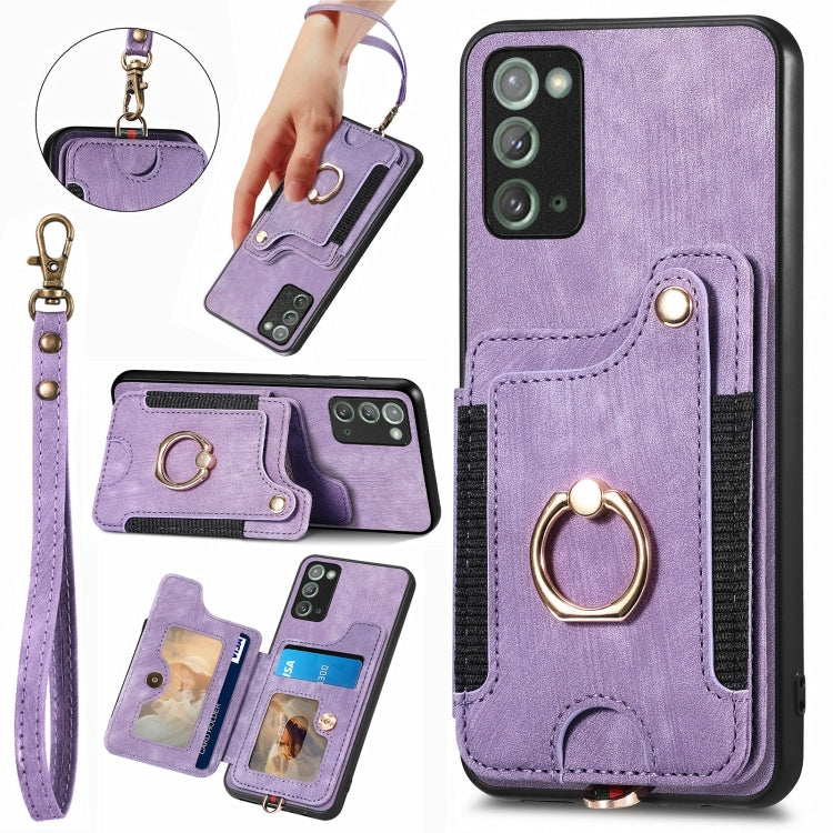 Retro Skin-feel Ring Multi-card Wallet Phone Case, For Samsung Galaxy S23 FE 5G, For Samsung Galaxy Note20  Ultra, For Samsung Galaxy Note20, For Samsung Galaxy Note10