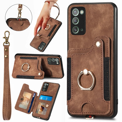 Retro Skin-feel Ring Multi-card Wallet Phone Case, For Samsung Galaxy S23 FE 5G, For Samsung Galaxy Note20  Ultra, For Samsung Galaxy Note20, For Samsung Galaxy Note10