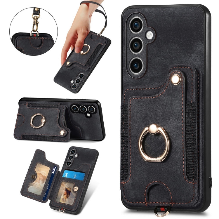 Retro Skin-feel Ring Multi-card Wallet Phone Case, For Samsung Galaxy S23 FE 5G, For Samsung Galaxy Note20  Ultra, For Samsung Galaxy Note20, For Samsung Galaxy Note10