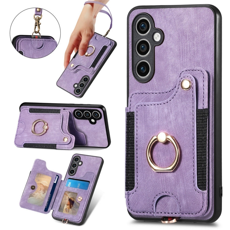 Retro Skin-feel Ring Multi-card Wallet Phone Case, For Samsung Galaxy S23 FE 5G, For Samsung Galaxy Note20  Ultra, For Samsung Galaxy Note20, For Samsung Galaxy Note10