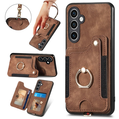 Retro Skin-feel Ring Multi-card Wallet Phone Case, For Samsung Galaxy S23 FE 5G, For Samsung Galaxy Note20  Ultra, For Samsung Galaxy Note20, For Samsung Galaxy Note10
