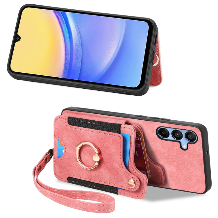 Retro Skin-feel Ring Multi-card Wallet Phone Case, For Samsung Galaxy A15, For Samsung Galaxy A05, For Samsung Galaxy A05s, For Samsung Galaxy A25