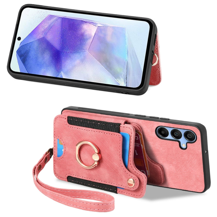 Retro Skin-feel Ring Multi-card Wallet Phone Case, For Samsung Galaxy A55, For Samsung Galaxy A35, For Samsung Galaxy S24 Ultra 5G, For Samsung Galaxy S24+ 5G
