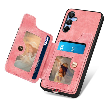 Retro Skin-feel Ring Multi-card Wallet Phone Case, For Samsung Galaxy A55, For Samsung Galaxy A35, For Samsung Galaxy S24 Ultra 5G, For Samsung Galaxy S24+ 5G
