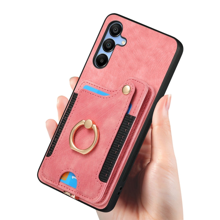 Retro Skin-feel Ring Multi-card Wallet Phone Case, For Samsung Galaxy A55, For Samsung Galaxy A35, For Samsung Galaxy S24 Ultra 5G, For Samsung Galaxy S24+ 5G