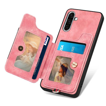 Retro Skin-feel Ring Multi-card Wallet Phone Case, For Samsung Galaxy A36, For Samsung Galaxy S25 5G, For Samsung Galaxy S25+ 5G, For Samsung Galaxy S25 Ultra 5G