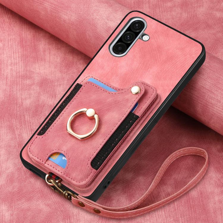 Retro Skin-feel Ring Multi-card Wallet Phone Case, For Samsung Galaxy A36, For Samsung Galaxy S25 5G, For Samsung Galaxy S25+ 5G, For Samsung Galaxy S25 Ultra 5G