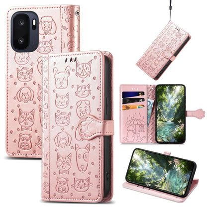 Cat and Dog Embossed Leather Phone Case, For Oneplus Ace 6 Ultra, For OnePlus Ace 3, For OnePlus 12R