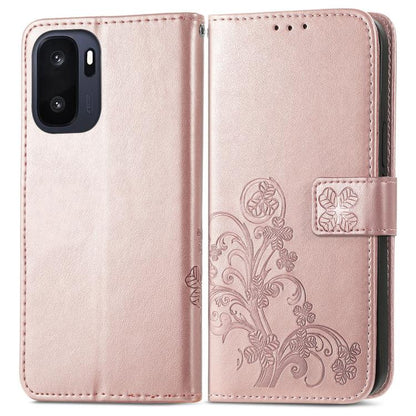 Four-leaf Clasp Embossed Buckle Leather Phone Case, For OnePlus Ace 6 Ultra, For OnePlus Nord 3