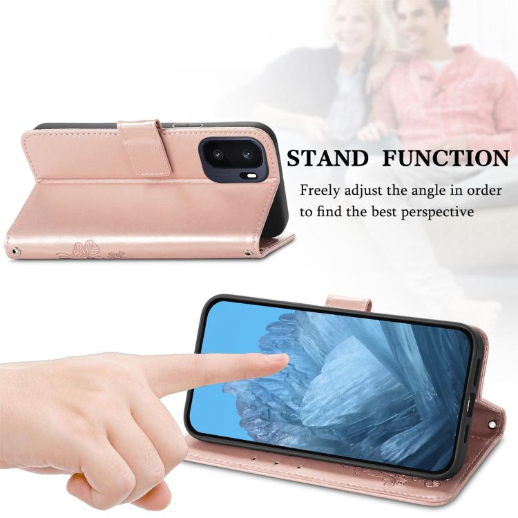 Four-leaf Clasp Embossed Buckle Leather Phone Case, For OnePlus Ace 6 Ultra, For OnePlus Nord 3
