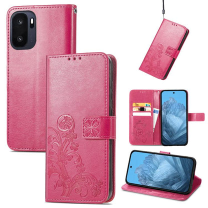 Four-leaf Clasp Embossed Buckle Leather Phone Case, For OnePlus Ace 6 Ultra, For OnePlus Nord 3