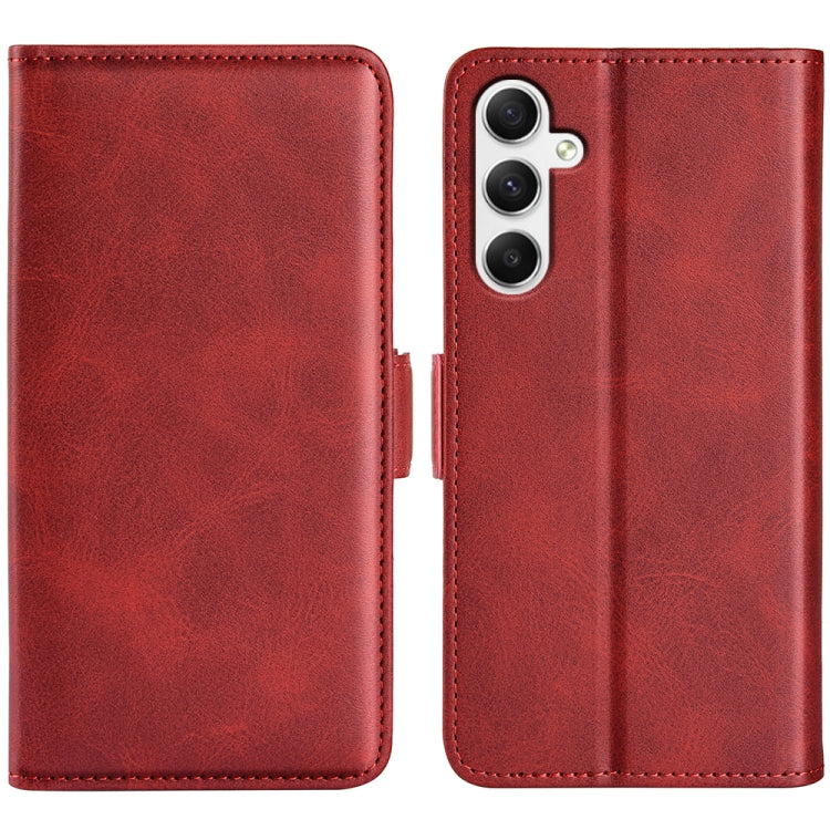 Dual-side Magnetic Buckle Horizontal Flip Leather Phone Case, For Samsung Galaxy A55, For Samsung Galaxy A35, For Samsung Galaxy S24 Ultra 5G, For Samsung Galaxy S24+ 5G