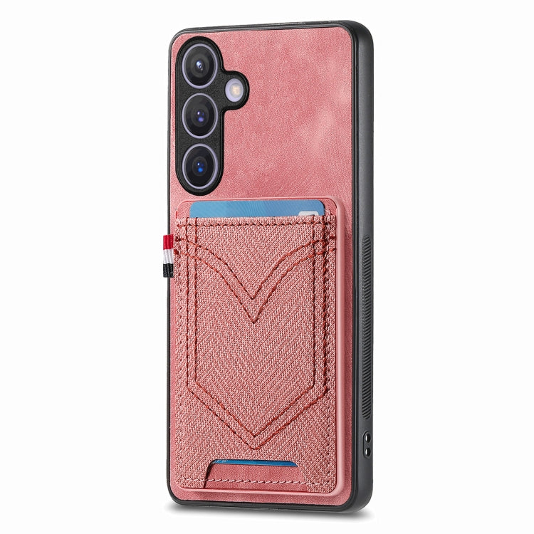 Denim Texture Leather Skin Phone Case with Card Slot, For Samsung Galaxy S25+ 5G, For Samsung Galaxy S25 Ultra 5G, For Samsung Galaxy S24 Ultra 5G, For Samsung Galaxy S24+ 5G