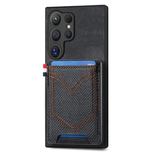 Denim Texture Leather Skin Phone Case with Card Slot, For Samsung Galaxy S24 Ultra 5G, For Samsung Galaxy S24+ 5G