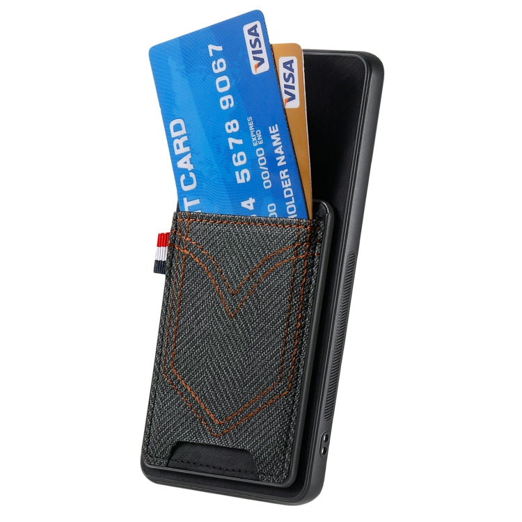 Denim Texture Leather Skin Phone Case with Card Slot, For Samsung Galaxy S24 Ultra 5G, For Samsung Galaxy S24+ 5G