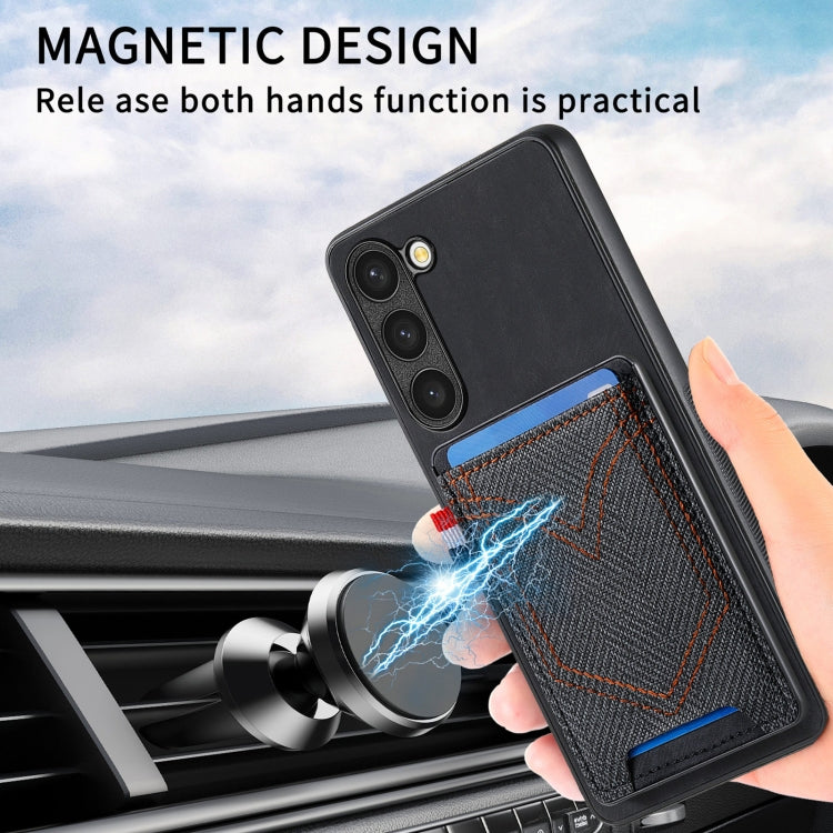 Denim Texture Leather Skin Phone Case with Card Slot, For Samsung Galaxy S25+ 5G, For Samsung Galaxy S25 Ultra 5G, For Samsung Galaxy S24 Ultra 5G, For Samsung Galaxy S24+ 5G