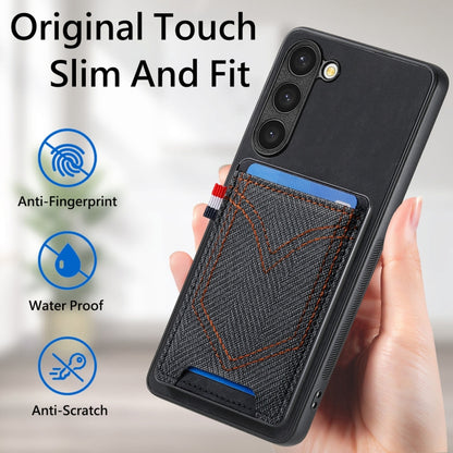 Denim Texture Leather Skin Phone Case with Card Slot, For Samsung Galaxy S25+ 5G, For Samsung Galaxy S25 Ultra 5G, For Samsung Galaxy S24 Ultra 5G, For Samsung Galaxy S24+ 5G