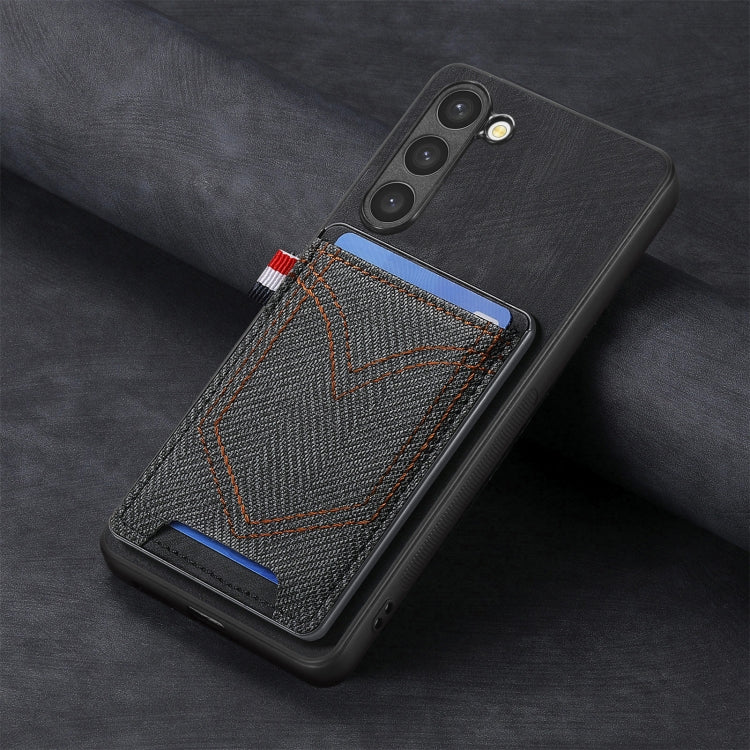 Denim Texture Leather Skin Phone Case with Card Slot, For Samsung Galaxy S25+ 5G, For Samsung Galaxy S25 Ultra 5G, For Samsung Galaxy S24 Ultra 5G, For Samsung Galaxy S24+ 5G