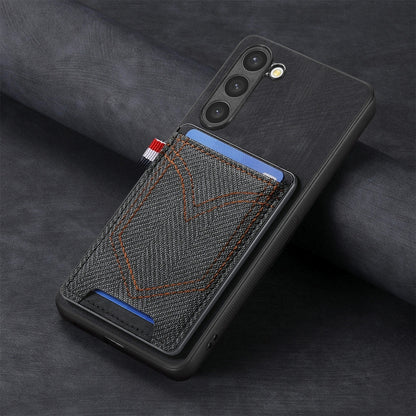 Denim Texture Leather Skin Phone Case with Card Slot, For Samsung Galaxy S25+ 5G, For Samsung Galaxy S25 Ultra 5G, For Samsung Galaxy S24 Ultra 5G, For Samsung Galaxy S24+ 5G