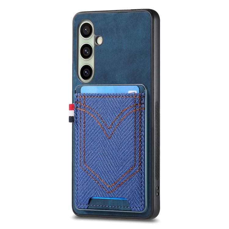 Denim Texture Leather Skin Phone Case with Card Slot, For Samsung Galaxy A57 5G, For Samsung Galaxy A37 5G, For Samsung Galaxy S25 Edge 5G, For Samsung Galaxy A56 5G