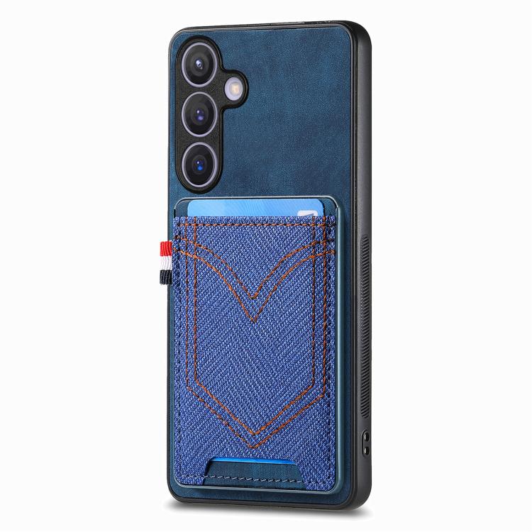 Denim Texture Leather Skin Phone Case with Card Slot, For Samsung Galaxy A57 5G, For Samsung Galaxy A37 5G, For Samsung Galaxy S25 Edge 5G, For Samsung Galaxy A56 5G