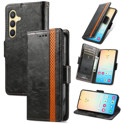 CaseNeo Splicing Dual Magnetic Buckle Leather Phone Case, For Samsung Galaxy S24+ 5G, For Samsung Galaxy S24 5G, For Samsung Galaxy A05, For Samsung Galaxy A05s