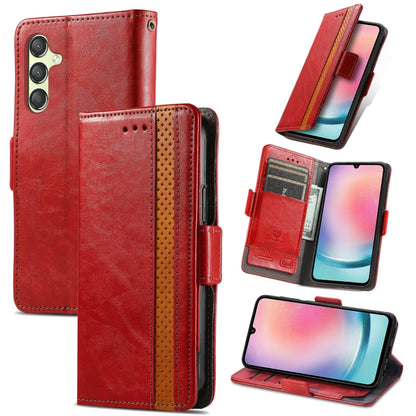 CaseNeo Splicing Dual Magnetic Buckle Leather Phone Case, For Samsung Galaxy S24+ 5G, For Samsung Galaxy S24 5G, For Samsung Galaxy A05, For Samsung Galaxy A05s