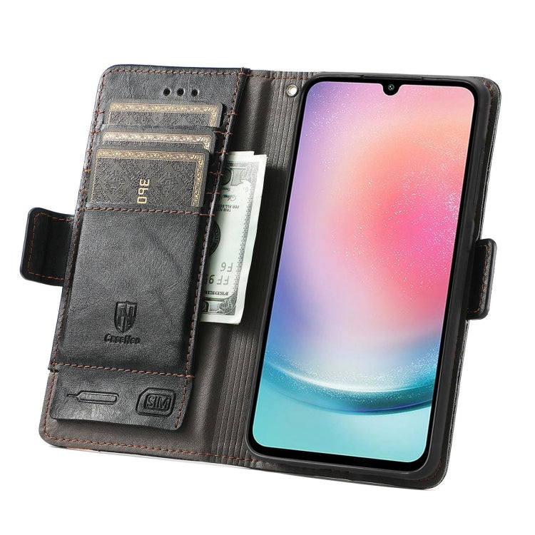 CaseNeo Splicing Dual Magnetic Buckle Leather Phone Case, For Samsung Galaxy A15, For Samsung Galaxy A55, For Samsung Galaxy A35, For Samsung Galaxy S24 Ultra 5G
