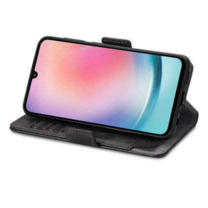 CaseNeo Splicing Dual Magnetic Buckle Leather Phone Case, For Samsung Galaxy A15, For Samsung Galaxy A55, For Samsung Galaxy A35, For Samsung Galaxy S24 Ultra 5G