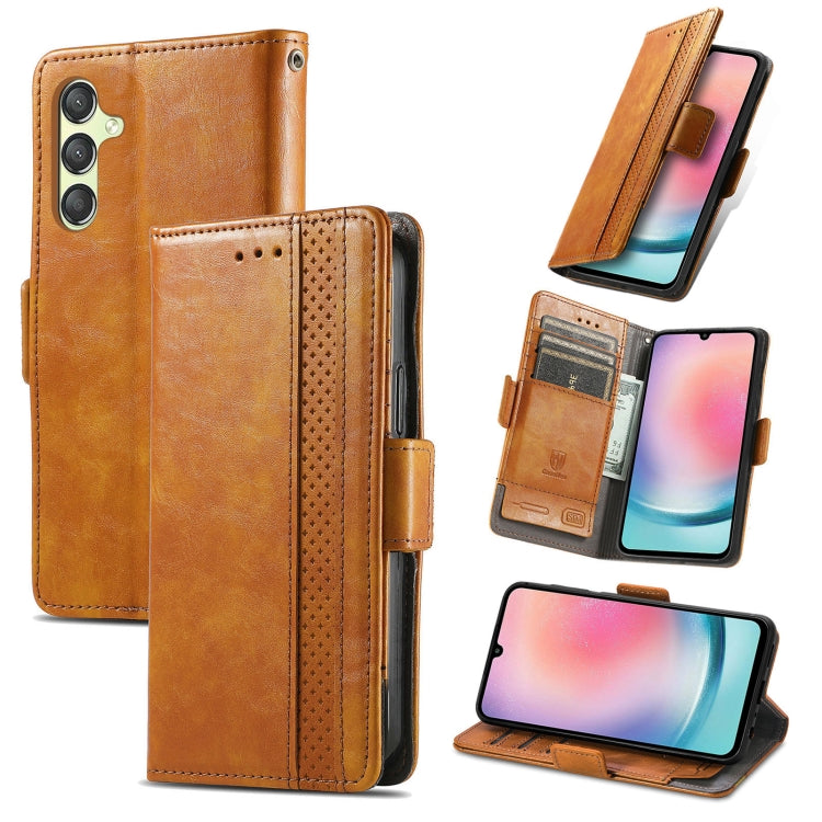 CaseNeo Splicing Dual Magnetic Buckle Leather Phone Case, For Samsung Galaxy A15, For Samsung Galaxy A55, For Samsung Galaxy A35, For Samsung Galaxy S24 Ultra 5G